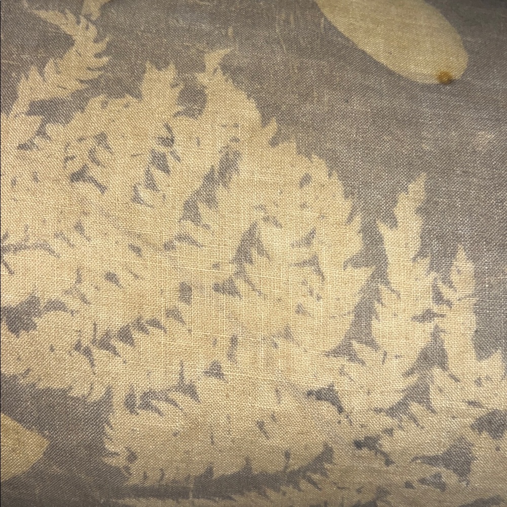 indaba Linen Eco Print Lumbar Pillow Earth Tone with feather insert - NWT - Picture 7 of 13